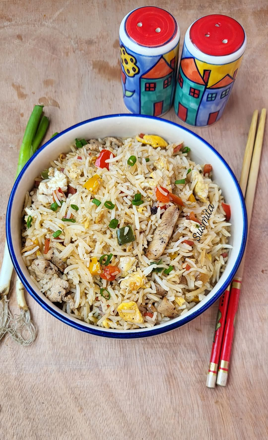 Egg chicken fried rice